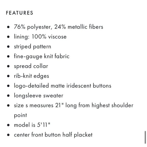 NWT Kate Spade Metallic Stripe Polo Sweater Pink Purple XXS - Picture 7 of 7